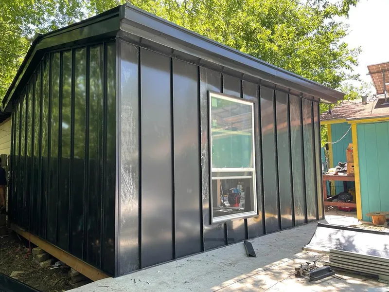 Black standing seam metal wall panels for Metal Roof Installation in Park Ridge